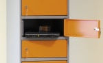 Laptopschrank, Laptop Fächerschrank, Notebook Schliessfachschrank mit Ladefunktion, 10 Fächer