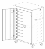 Laptopwagen, Notebookwagen, Notebook Fächerschrank, Laptop Schließfachschrank mit Ladefunktion,  20 Fächer