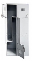 ECO-Line Z Spind, Z Garderobenschrank mit 6 Abteilen, 6 türig, mit oder ohne Füsse, B1.200mm